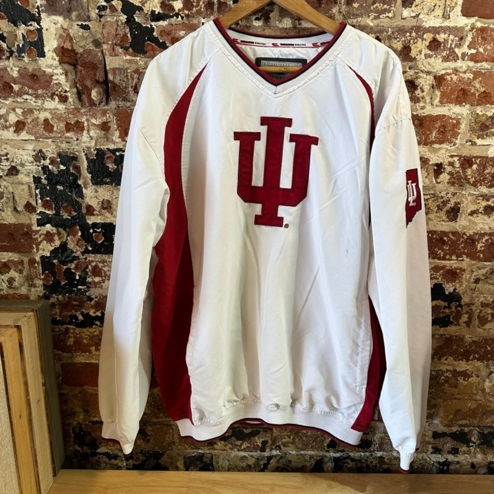 Colosseum Athletics Indiana Hoosiers Pullover Windbreaker Jacket 2XL Crimson